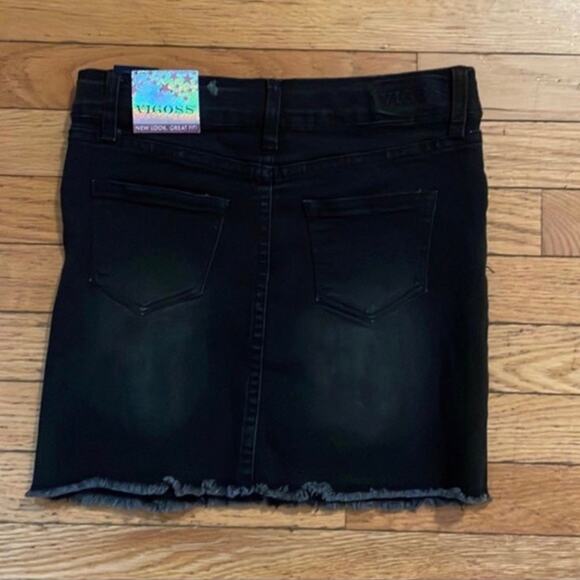 NEW Girls Size 10 Black Vigoss Skirt Adjustable waist 73% cotton 25% polyester 2 - Picture 3 of 3